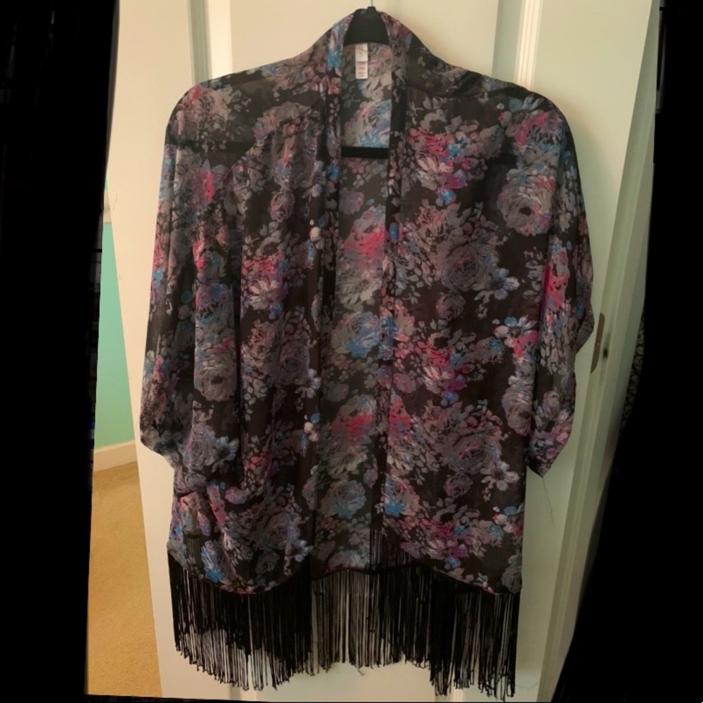Boho Floral Shawl